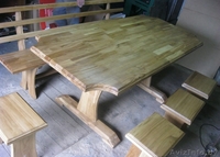 ПРОДАМ СТОЛ, 4 ТАБУРЕТКИ, СКАМЬЮ ИЗ МАССИВА ДУБА. - Изображение #1, Объявление #918763