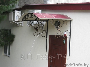 ворота гаражные и въездные,  козырьки,  перила,  котлы банные в сморгони.