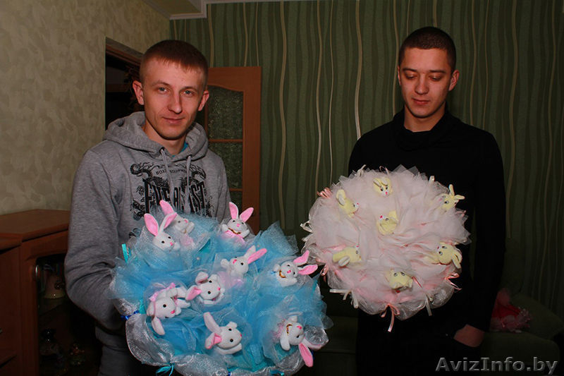 Букеты из мягких игрушек к выписке из Роддома и любому празднику в Молодечно - Изображение #1, Объявление #1170849