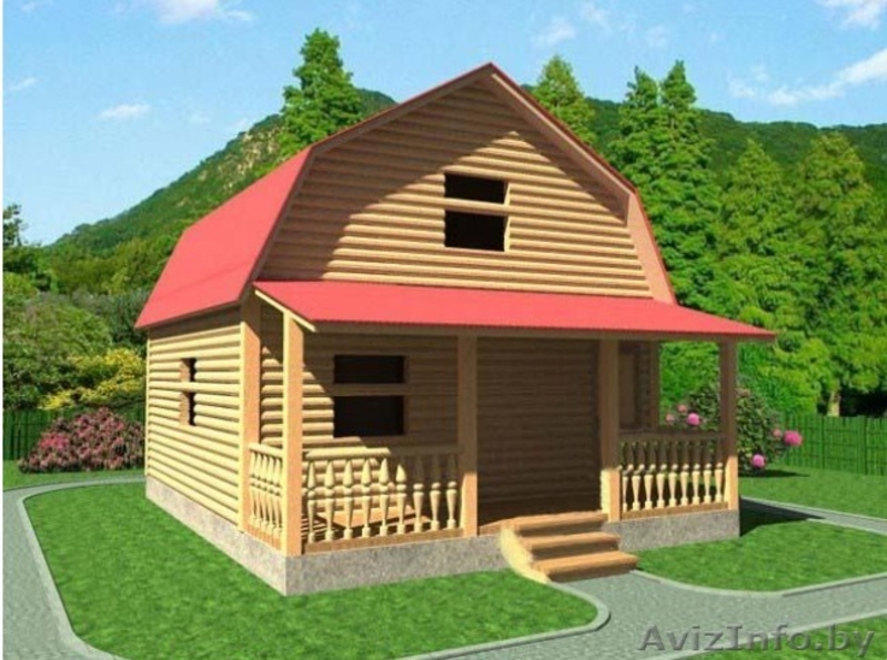 Дом из бруса Марсель 6х7,5 сруб с установкой Молодечненский район - Изображение #1, Объявление #1618466